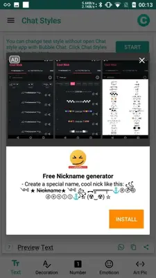 Chat Styles android App screenshot 0